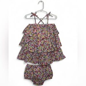 TUCKER +TATE Flouncy Print Sundress Baby White Field FLORAL